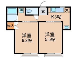 メゾン・ベルゾーネの物件間取画像